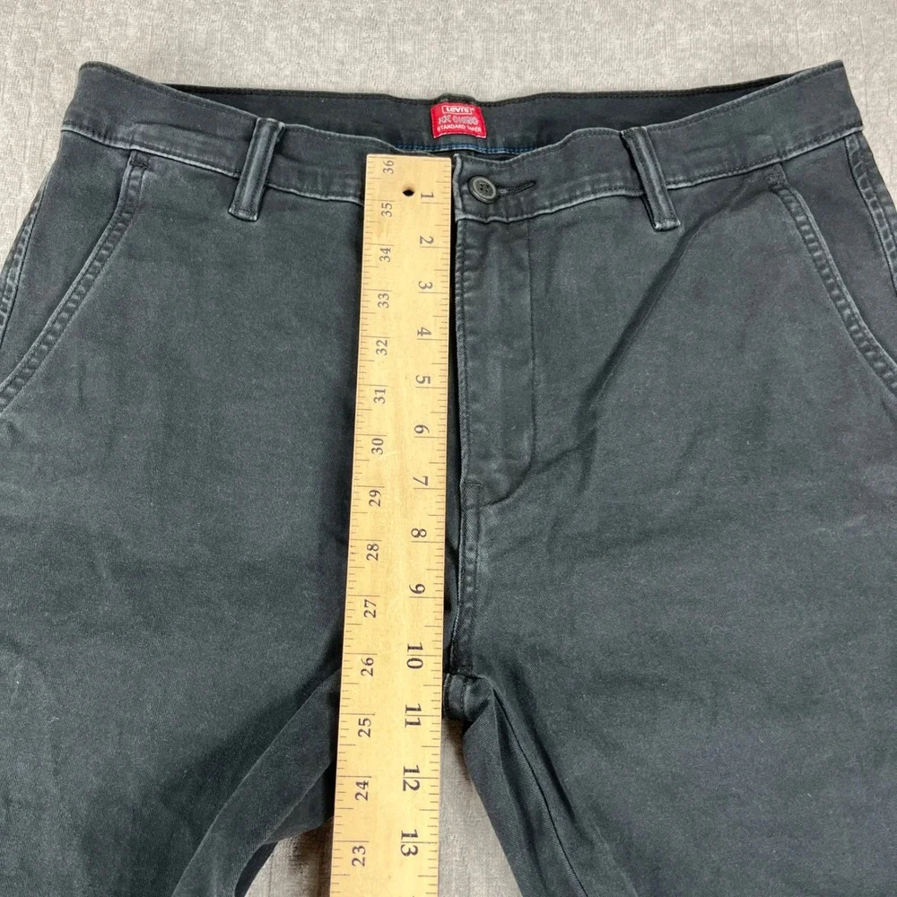 Levis XX Chino Pants‎ Men 33x34 Fits 34x31.5 Black Standard Taper Stretch Twill
